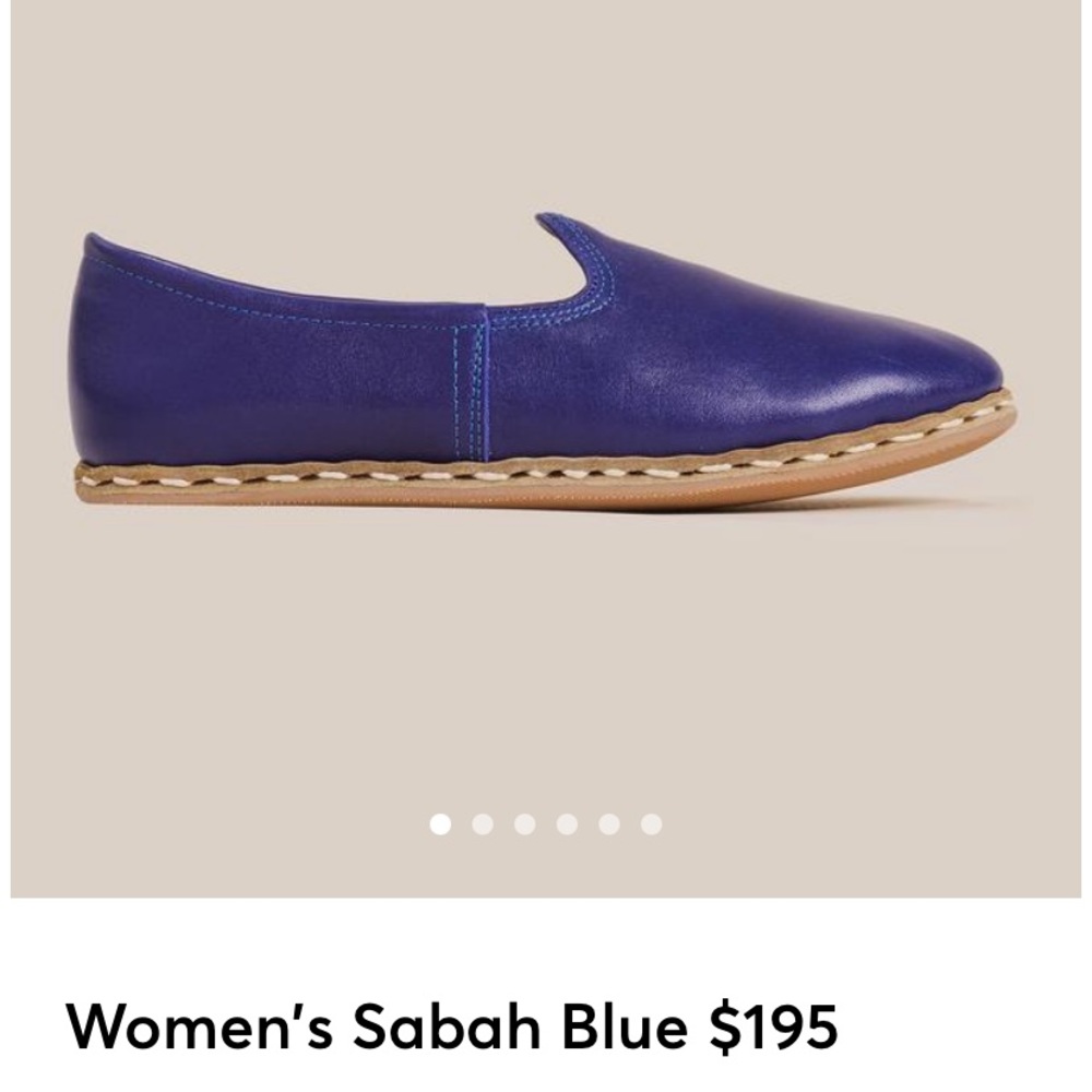 Sabah Women's Blue Leather Shoes
